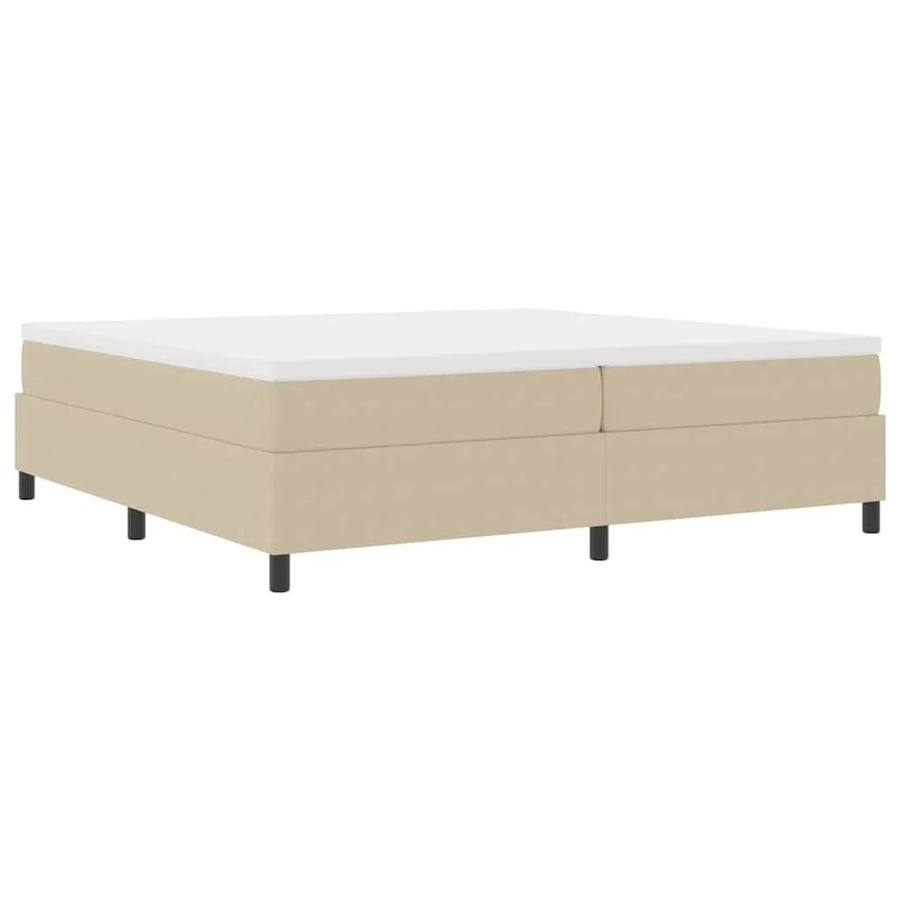 vidaXL Boxspringbett in Hellgrau und Weiß mit Cordstoff, B/T/H: 200 x 200 x 60 cm - Bild 1