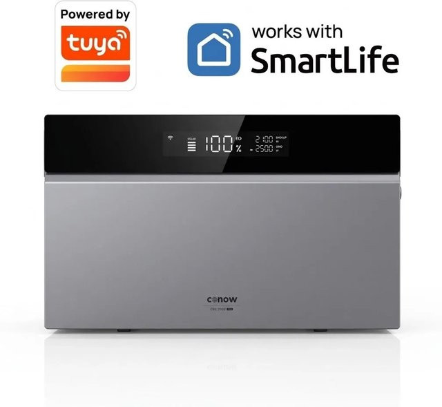 Conow CBE2000 Pro Intelligente Modulare Powerstation in Grau mit Wi-Fi, Bluetooth und Ethernet/LAN für deine flexible Energieversorgung zu Hause - Bild 1