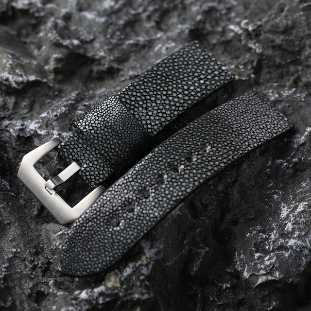 Raystray Armband Leder, schwarz, grau, Vintage, Herren - Bild 1
