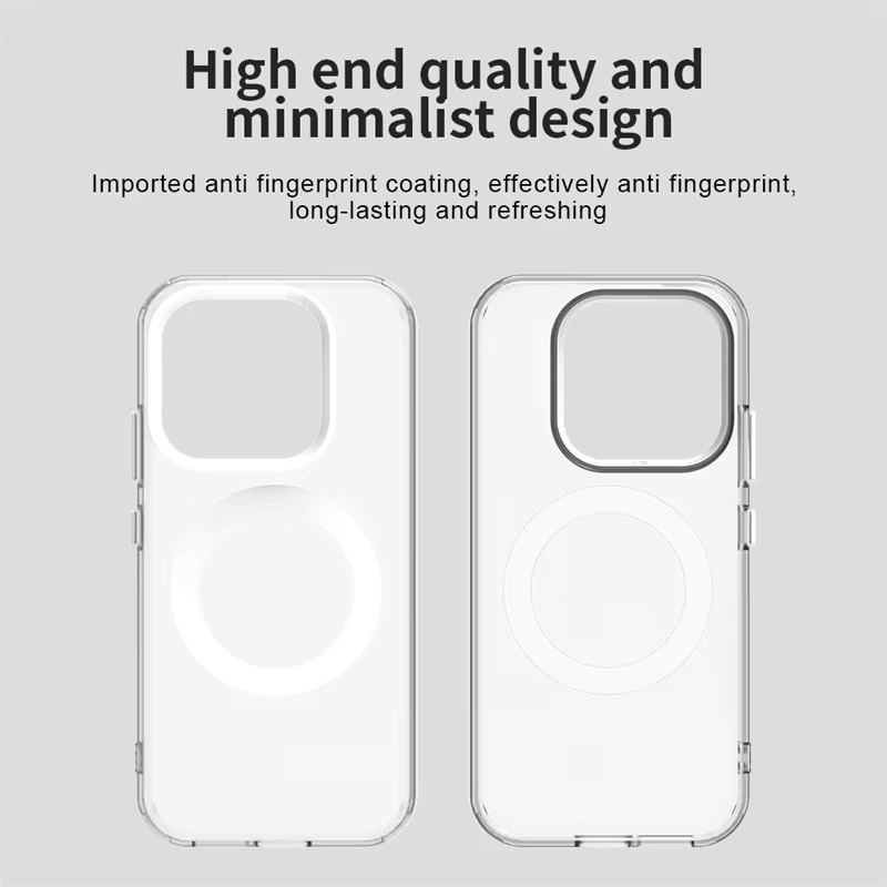 Magnetische matte Handyhülle für Xiaomi 17 5G mit MagSafe Wireless Charging in Transparent oder Weiß - Bild 3