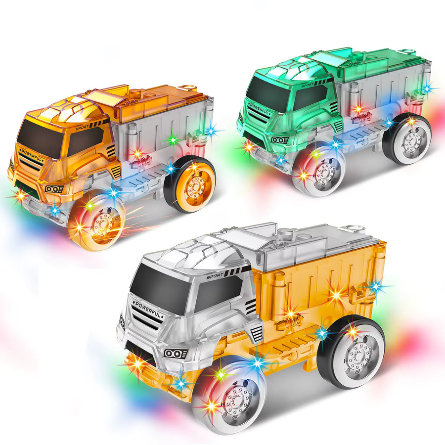 TONERJU Leuchtende LED-Blinkende Spielzeugautos Set, Fahrzeuge, Bunt / Mehrfarbig - Bild 5
