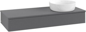 V&B Waschtischunterschrank Antao mit Frontstruktur in Anthrazit, B/T/H: 120 x 50 x 19 cm - Bild 1