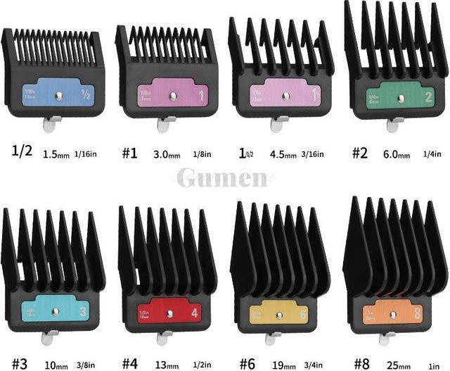 Wahl Kamm-Set für elektrische Clipper, 8 Teile, Unisex - Bild 1