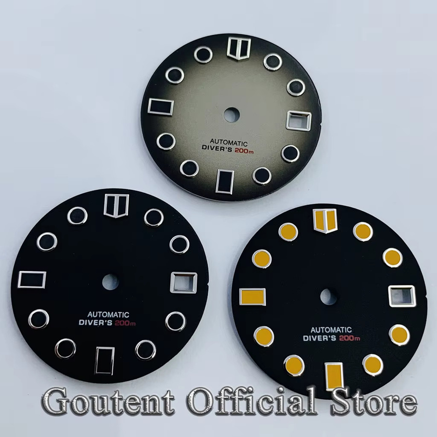 Goutent Zifferblatt, schwarz-weiß, 28,5 mm, Automatikwerk - Bild 2