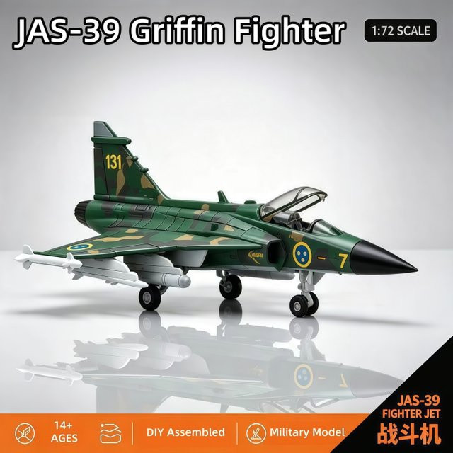 Gryphon JAS 39 Gripen Kampfflugzeug, Bausteine, 1/72, ab 14 Jahren - Bild 1
