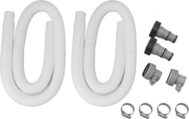 Poolfilterschlauch-Ersatzset mit 1,5 Zoll Schlauchadapterklemmen für Schwimmbadpumpen - Bild 1