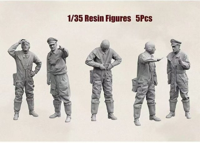 BAANFU History Hobby Miniature Pilot 5, Modellbausatz, Einzelfigur, 1:35, Harz, Grau - Bild 1