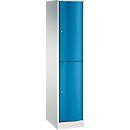 C+P Garderobenspind Resisto mit 1 Abteil und 2 Fächern, Lichtgrau/Lichtblau, B/T/H: 39,6 x 54,0 x 195,0 cm - Bild 2
