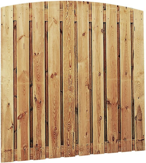 Holzzaun Dichtzaun Bogen mit 19 Dielen, Breite: 180 cm, Höhe: 180 cm - Bild 1