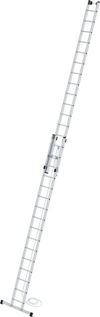 PROREGAL Sprossen-Seilzugleiter 2-teilig mit Standard-Traverse in Silber, 2 x 16 Sprossen - Bild 1