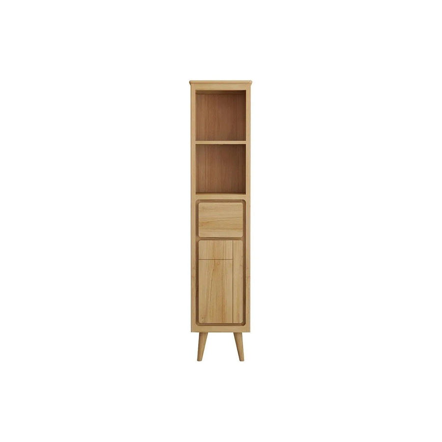 Badschrank Bintuni von Vente-unique aus Teakholz in Beige, H x B x T: 180 x 40 x 35 cm - Bild 2