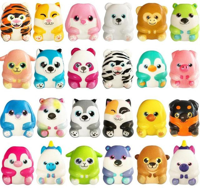Kawaii hi Squishies Cartoon Tier Stressball Fidget Spielzeug, 5/15/30 Stück, gelb - Bild 1
