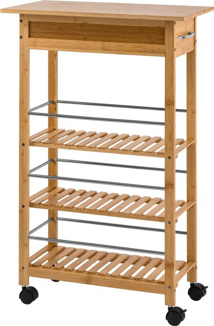 LIVARNO Küchen-Nischenwagen aus Bambus in Braun, B/T/H: 29,5 x 29,5 x 86,0 cm - Bild 1