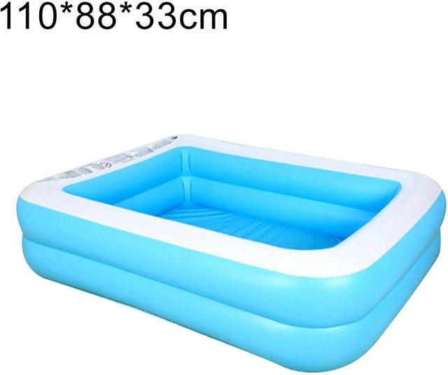K&J Aufblasbares Schwimmbecken für Kinder und Erwachsene aus PVC, B/T/H: 110 x 88 x 33 cm - Bild 1