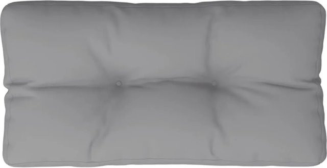 vidaXL Palettenkissen Grau aus Polyester, B/T/H: 80 x 40 x 12 cm, UV-beständig und wasserabweisend - Bild 1