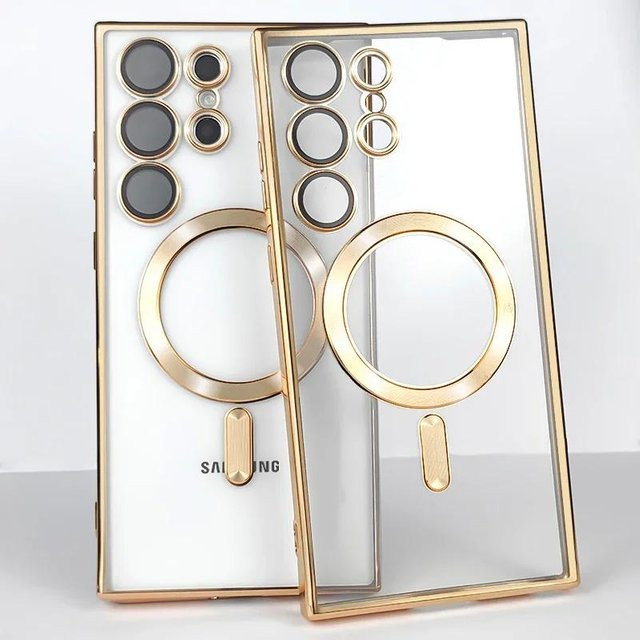 Magnetische MagSafe Handyhülle für Samsung Galaxy S25 S24 S23 S22 S21 Ultra Plus in Beige - Bild 1