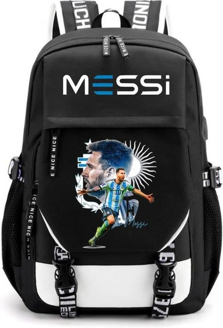3-teiliges Schulrucksack-Set in Schwarz aus Oxford-Stoff mit großem Fassungsvermögen inklusive Federmäppchen und Schultergurt - Bild 1