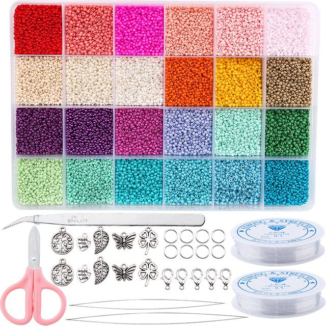 QIAO Rocailles Set, 2mm Glasperlen, Unisex - Bild 1