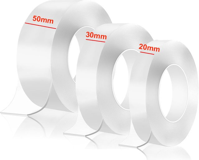 TFAAI Nano-Klebeband transparent, extra starkes doppelseitiges Montageband, wasserdicht und abnehmbar - Bild 1