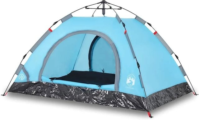 Furnicato Campingzelt Kuppel Blau H x B x T: 150 x 210 x 200 cm - Bild 1