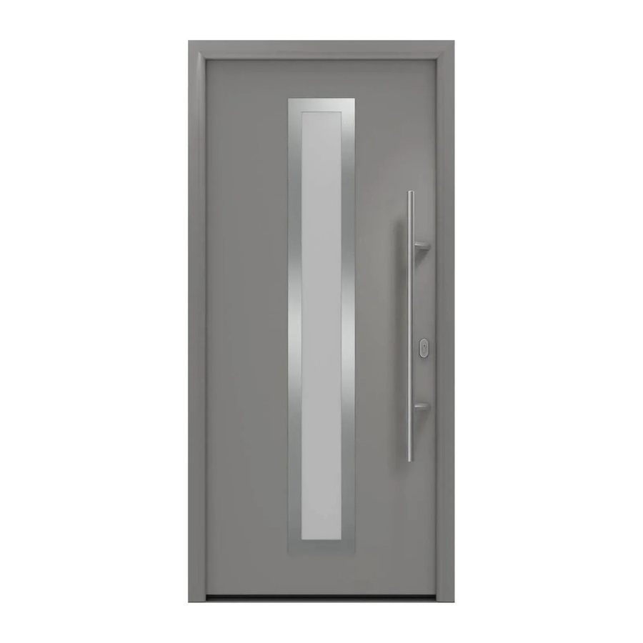 EcoStar Haustür Isopro IP 700S aus Graualuminium mit Glaseinsatz, B/H: 110 x 210 cm, DIN Rechts - Bild 2