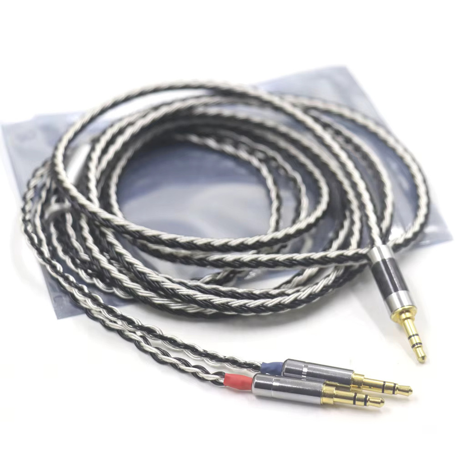 Haldane Kopfhörerkabel mit 16 Kernen und 4-poligem XLR auf Dual 3,5 mm Klinke für Hifiman Ananda Sundara HE1000se HE6se HE400 und Z7M2 - Bild 2