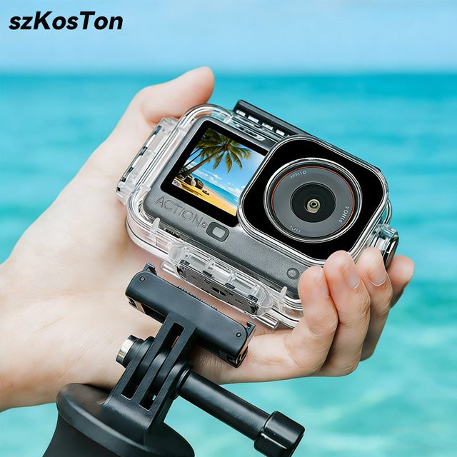 DJI Action 6 Magnetisches Wasserdichtes Unterwasser-Tauchgehäuse Schutzhülle in Transparent - Bild 1