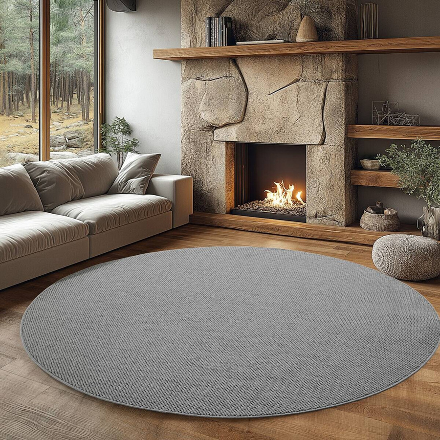 Ayyildiz Flachgewebeteppich Helix Rund Silber Durchmesser: 120 cm - Bild 2