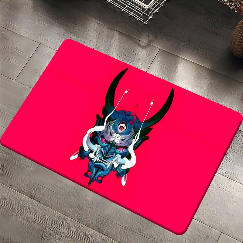 Karpetti Bereichsteppich C-Cyberpunk Samurai Logo Waschbar und Rutschfest, B/T: 60 x 40 cm - Bild 5