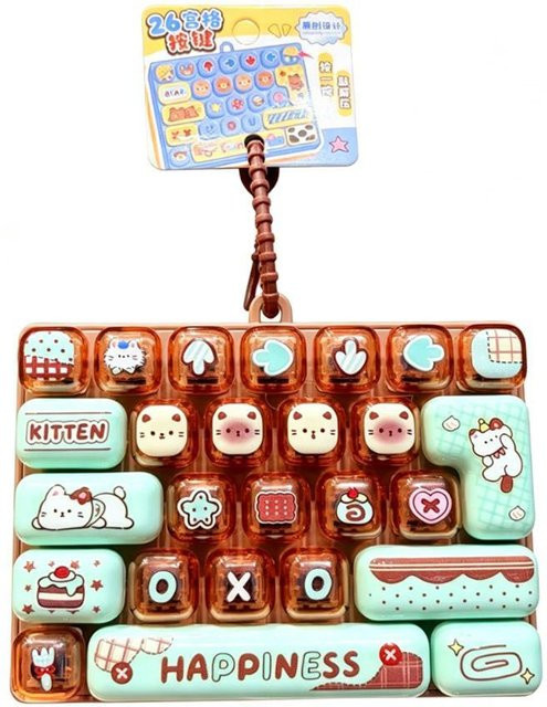 Mechanische Tastatur Fidget Anhänger, Cartoon Muster, Unisex - Bild 1