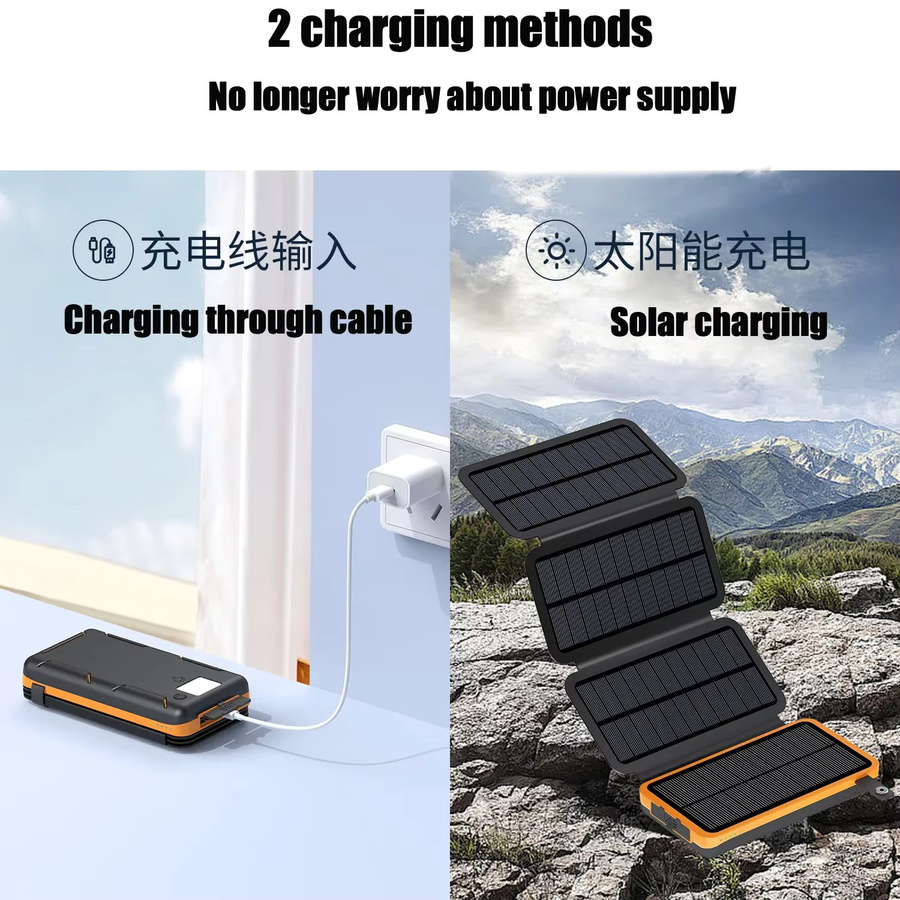 Rscrola Tragbare Solar-Powerbank mit 50000 mAh und USB-A sowie USB-C Anschlüssen für iOS und Android - Bild 5