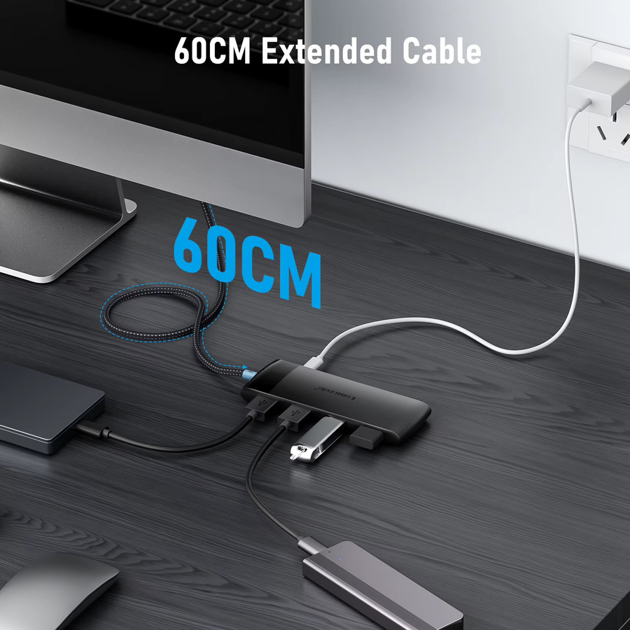 LEMORELE 8-in-1 Typ-C USB-Hub Dockingstation mit 10Gbps USB-A 3.2 für Laptop, PC und MacBook - Bild 3