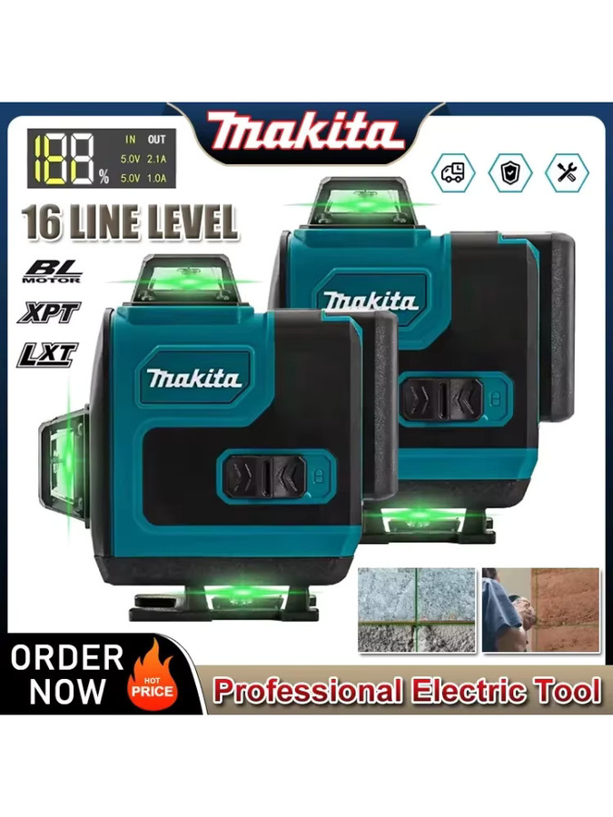 Makita Kreuzlinien-Laser mit 16 Linien in Grün für horizontale und vertikale Messungen - Bild 6