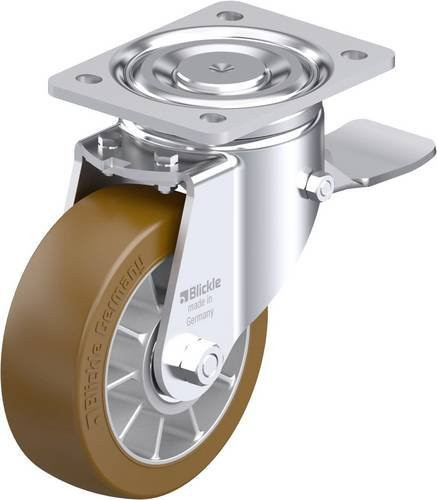 Blickle Stahlblech-Lenkrolle LH-ALB 152K-ST in Silber mit 150 mm Rad-Durchmesser und 900 kg Tragfähigkeit - Bild 1