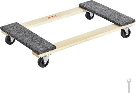 VEVOR Möbelwagen Set aus Holz in Schwarz und Multicolour, 2 Stück, Tragbare Möbelrollen für schwere Möbel, B/T: 76,2 x 13,0 cm - Bild 1