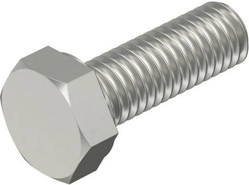 OBO Bettermann Sechskantschraube DIN 933 M10 x 30 mm aus Edelstahl in Silber, 100 Stück - Bild 1