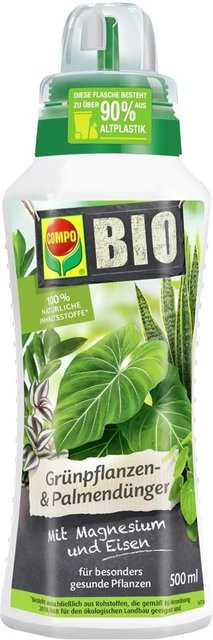 Compo BIO Grünpflanzen- und Palmendünger für Grünpflanzen und Palmen, 500 ml - Bild 1