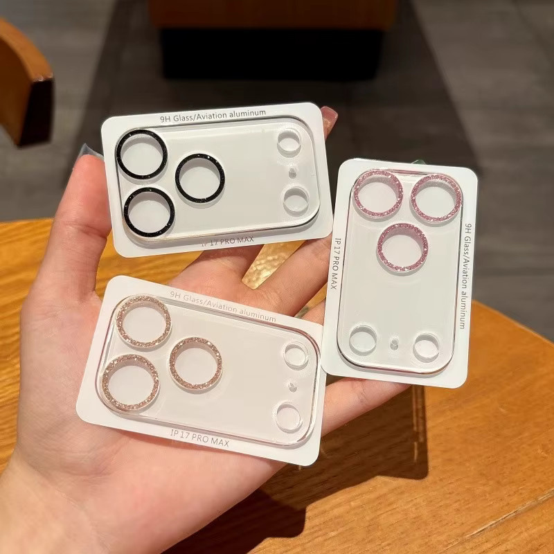 OLPAY Glitzer Displayschutzfolie aus gehärtetem Glas für iPhone 17 Air in Silber - Bild 2