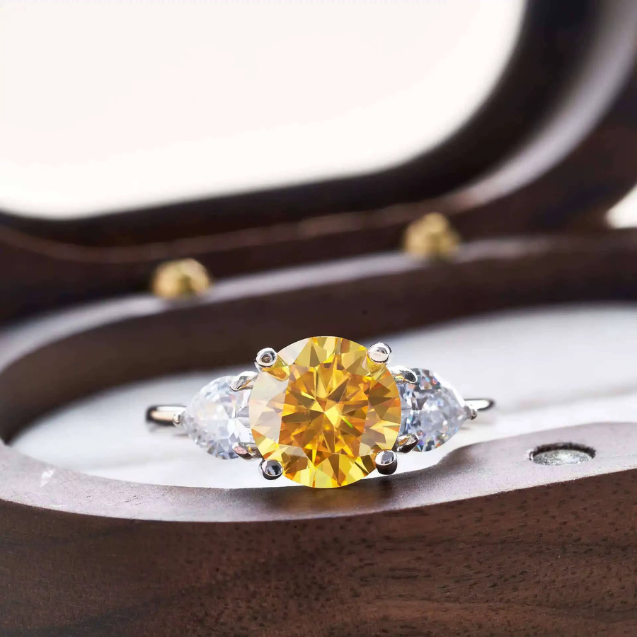 Ring Moissanite, 925 Silber, Damen - Bild 3