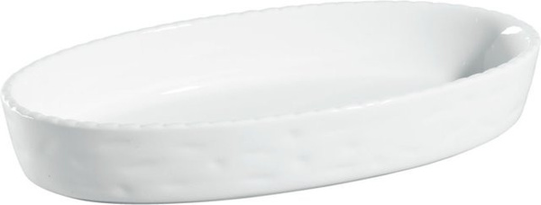 VEGA Auflaufform Kalumi aus Porzellan, 3er Pack, weiß, oval, 650 ml, Länge: 23,3 cm, Breite: 13,2 cm, Höhe: 4 cm