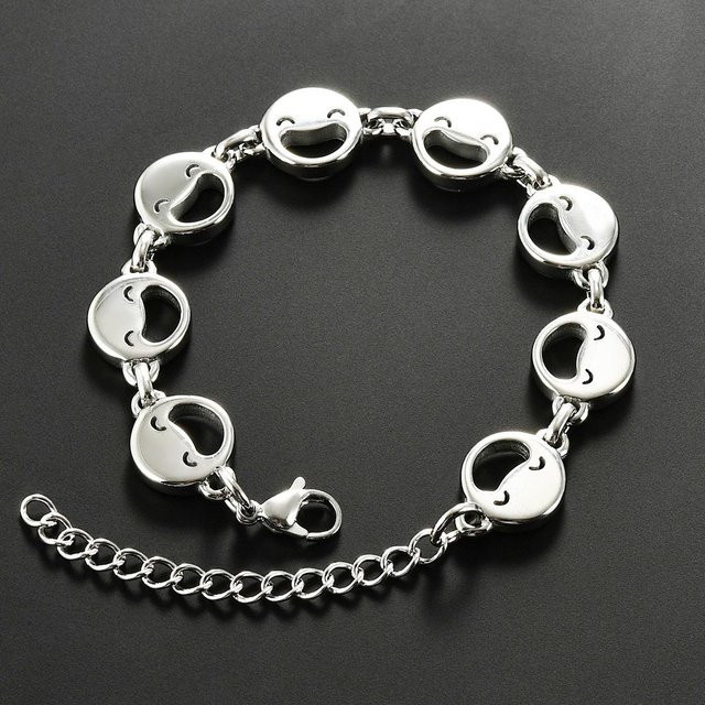 YULIN Armband Edelstahl, Silber, Unisex, 17cm + 5cm - Bild 1