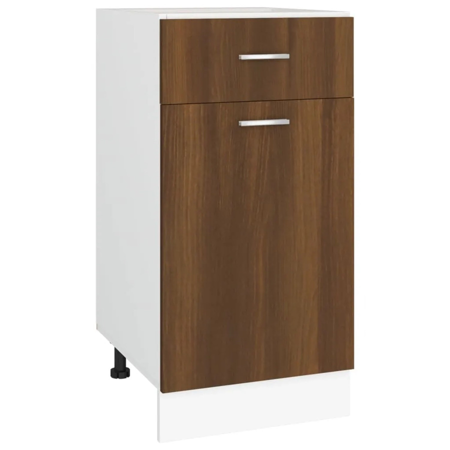 vidaXL Unterschrank mit Schublade Eiche Braun B: 40 cm, T: 46 cm, H: 81,5 cm - Bild 2
