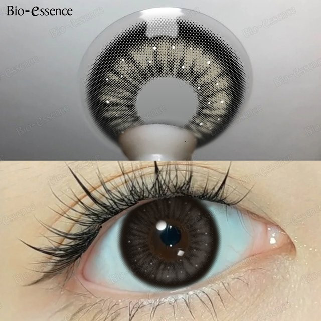 Bio-essense farbige Kontaktlinsen grau - Bild 1