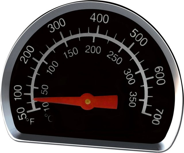 Jamestown Ersatz-Deckelthermometer aus Edelstahl in Silber für Braxton 2-Brenner Gas-Tischgrill zur Temperaturkontrolle - Bild 1