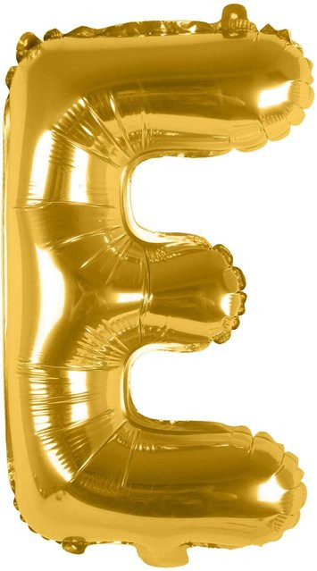 Rico Design Folienballon Buchstabe E in Gold, Höhe: 36 cm - Bild 1