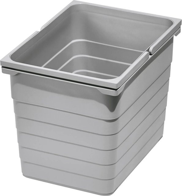 Ninka Eins2vier Abfallsammler Mülleimer mit Griffen, Alugrau, Volumen: 17 l, B/T/H: 31,0 x 30,6 x 23,0 cm - Bild 1