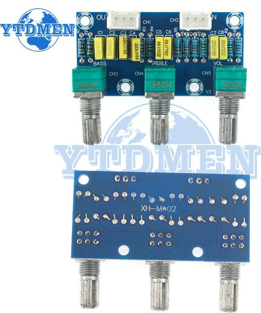 YTDMEN XH-M802 Audio Vorverstärker Passives Ton-Modul zur Low-High Sound-Einstellung in Blau - Bild 1
