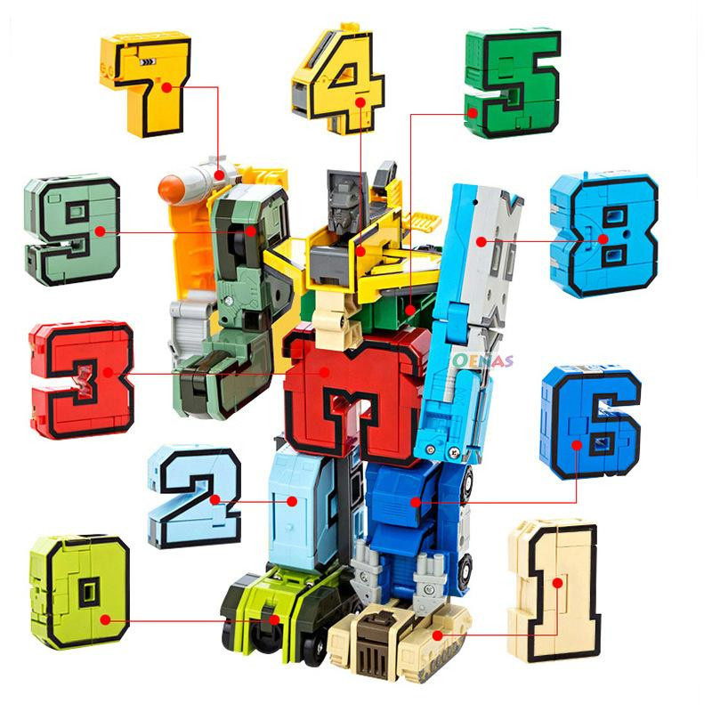 GUDI Roboter Transformation Actionfigur Zahlen Buchstaben Alphabet ab 3-6 Jahren - Bild 4