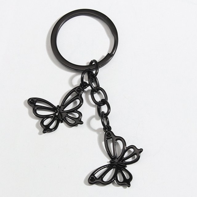 NXQXN Schlüsselring, Schmetterling, Gothic Emaille, Unisex - Bild 1