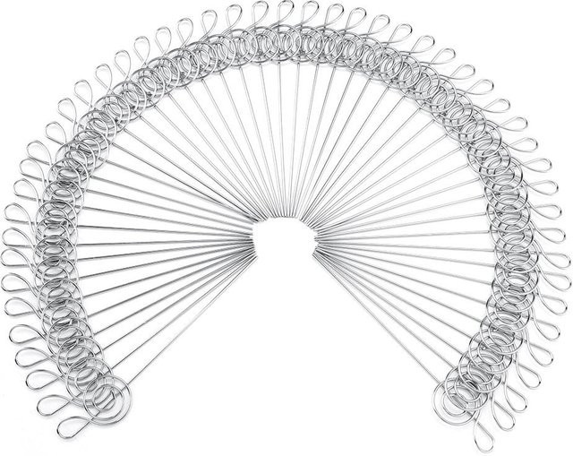 CosyHome Memo Holder aus Metall in Silber, 50 Stück Foto und Notizklammern zur Kartenpräsentation - Bild 1